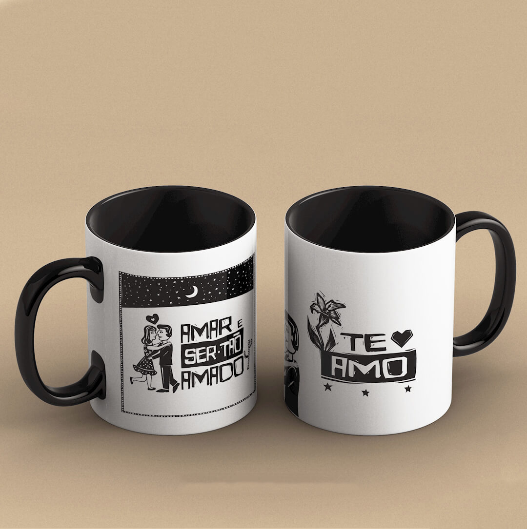 CANECA NAMORADOS CASAL HEROIS