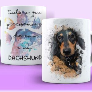 Caneca Pets Dachshund Linguiça