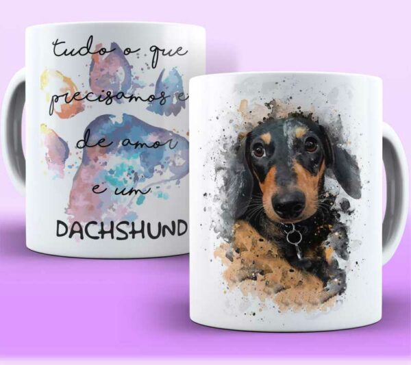 Caneca Pets Dachshund Linguiça