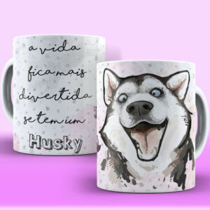 Caneca Cachorro Pets Husky 01