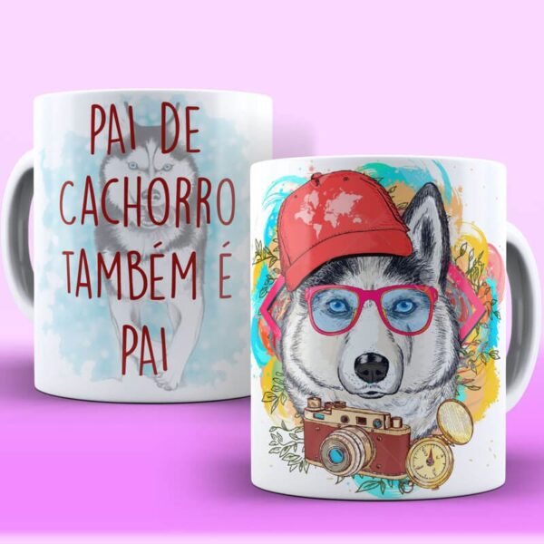 Caneca Cachorro Pets Husky