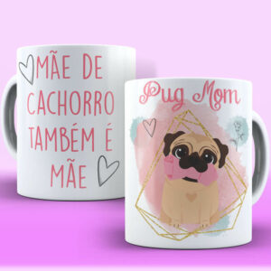 Caneca Cachorro Pets Pugs