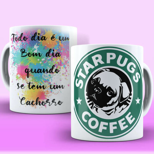 Caneca Cachorro Pets Pugs