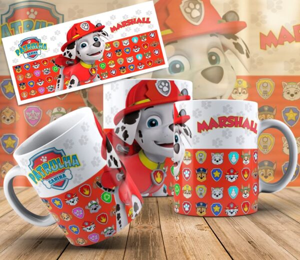 Caneca Patrulha Canina - marshall