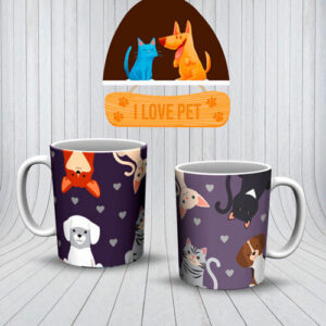 Canecas pets cachorros e gatos