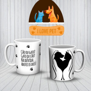 Canecas Pets Cachorros e gatos