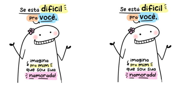 Caneca Flork 43 - Se está difícil pra você, imagina pra mim que sou sua namorada - Imagem 2