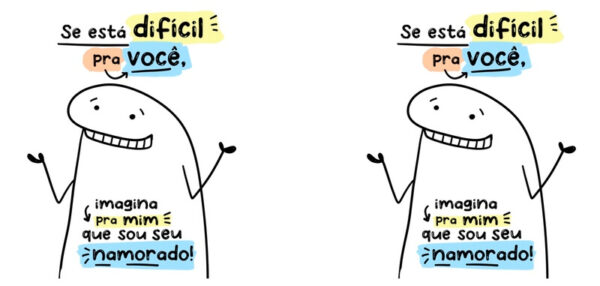Caneca Flork 44 - Se está difícil pra você, imagina pra mim que sou seu namorado - Imagem 2